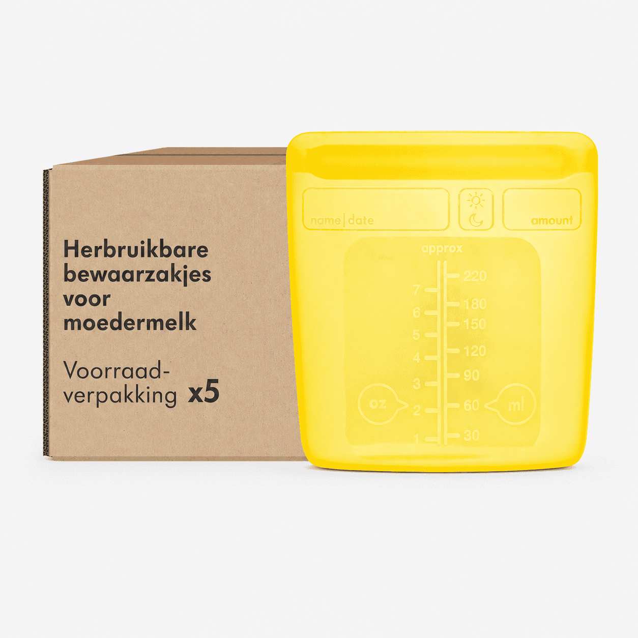 herbruikbare moedermelkzakjes